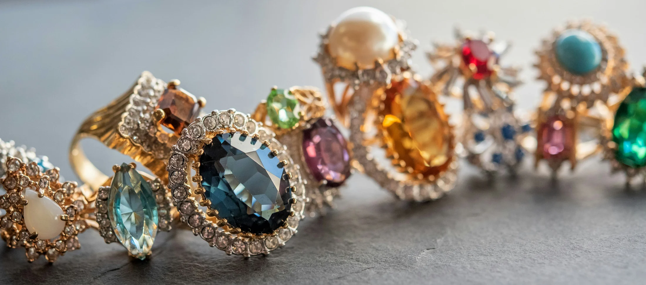 Interlocking gold rings from the Orbit collection